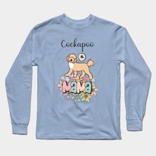 White and Apricot Cream Golden Cockapoo Mama 4 Long Sleeve T-Shirt